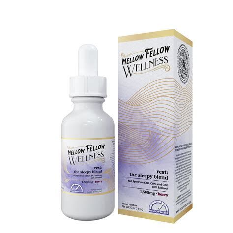 Mellow Fellow CBD Tincture Rest: The Sleepy Blend Berry (2ct)