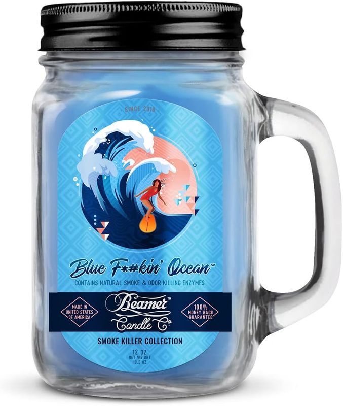 Beamer Candle Large, Blue F*#ing Ocean