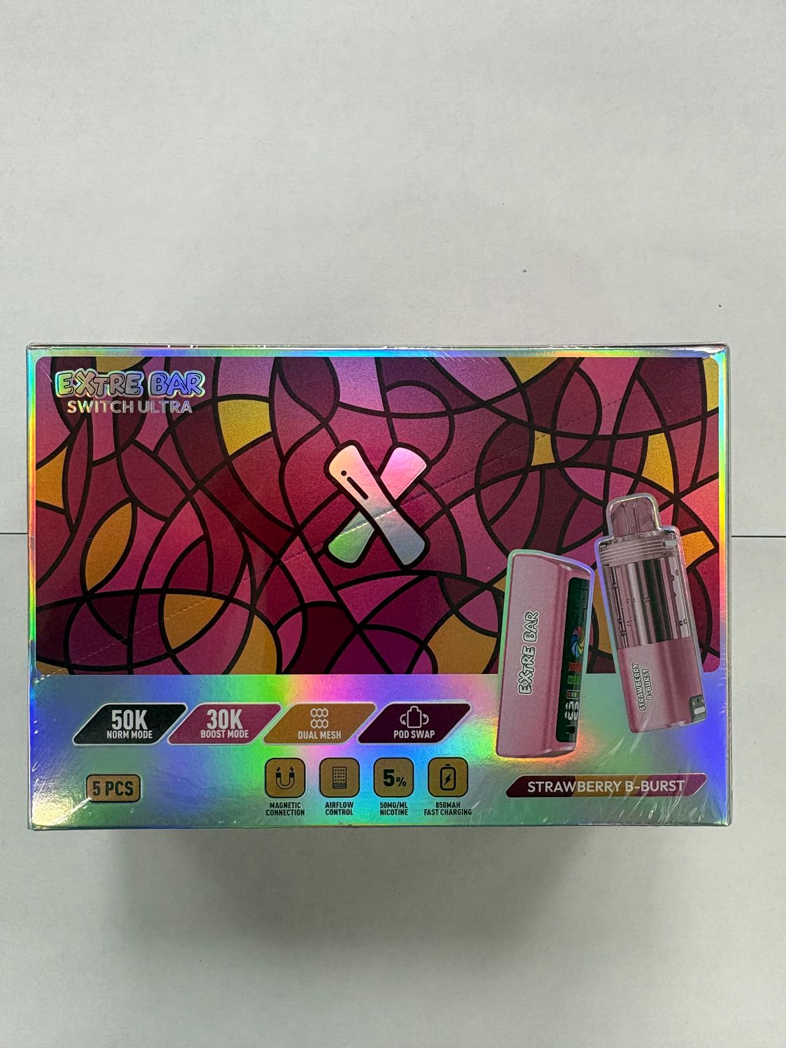 Extre Bar Strawberry B-Burst (50K)