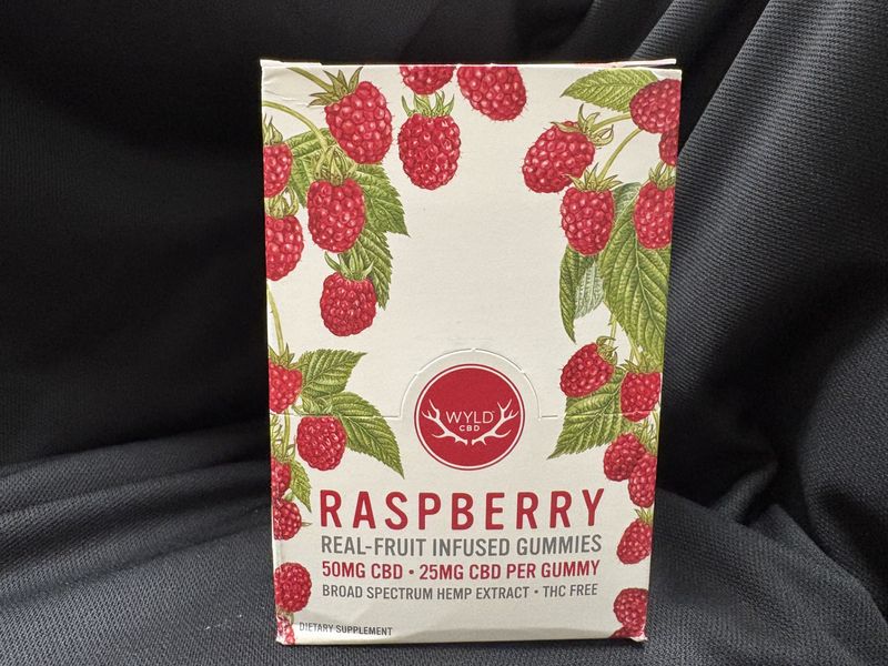 WYLD Broad Spectrum Gummies 50MG CBD Raspberry