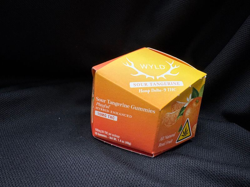 WYLD Full Spectrum D9 THC Gummies 10mg THC Sour Tangerine