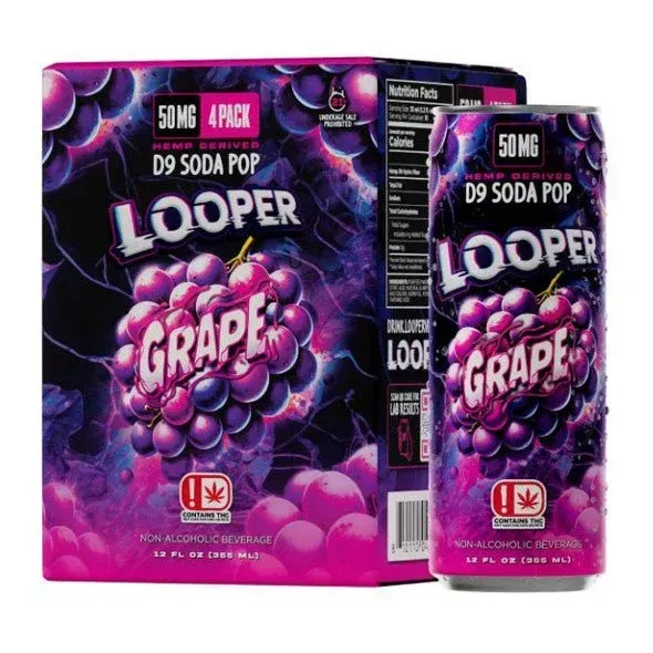 Looper D9 Soda Grape 4pk