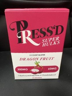 Press'D Super Hulks Hydroxy Mitra (5x60Mg) 10 Pack (Dragon Fruit)