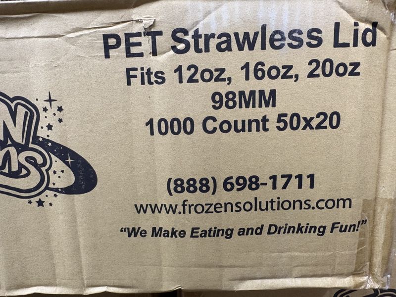 Eskimo Hut 20 oz PET Lids - 1000/cs