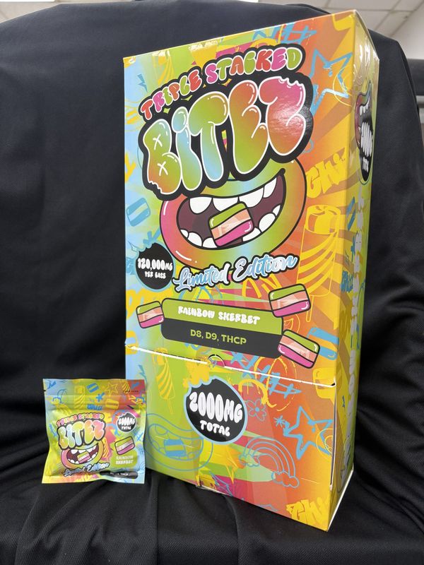 Triple Stacked Bites - Rainbow Sherbert