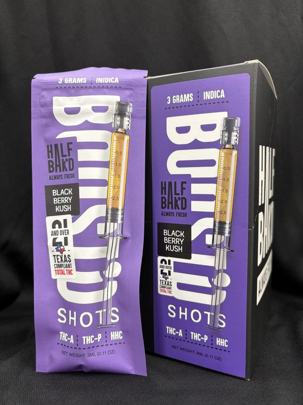 Half Bak'd Boost'd Shots Blackberry Kush