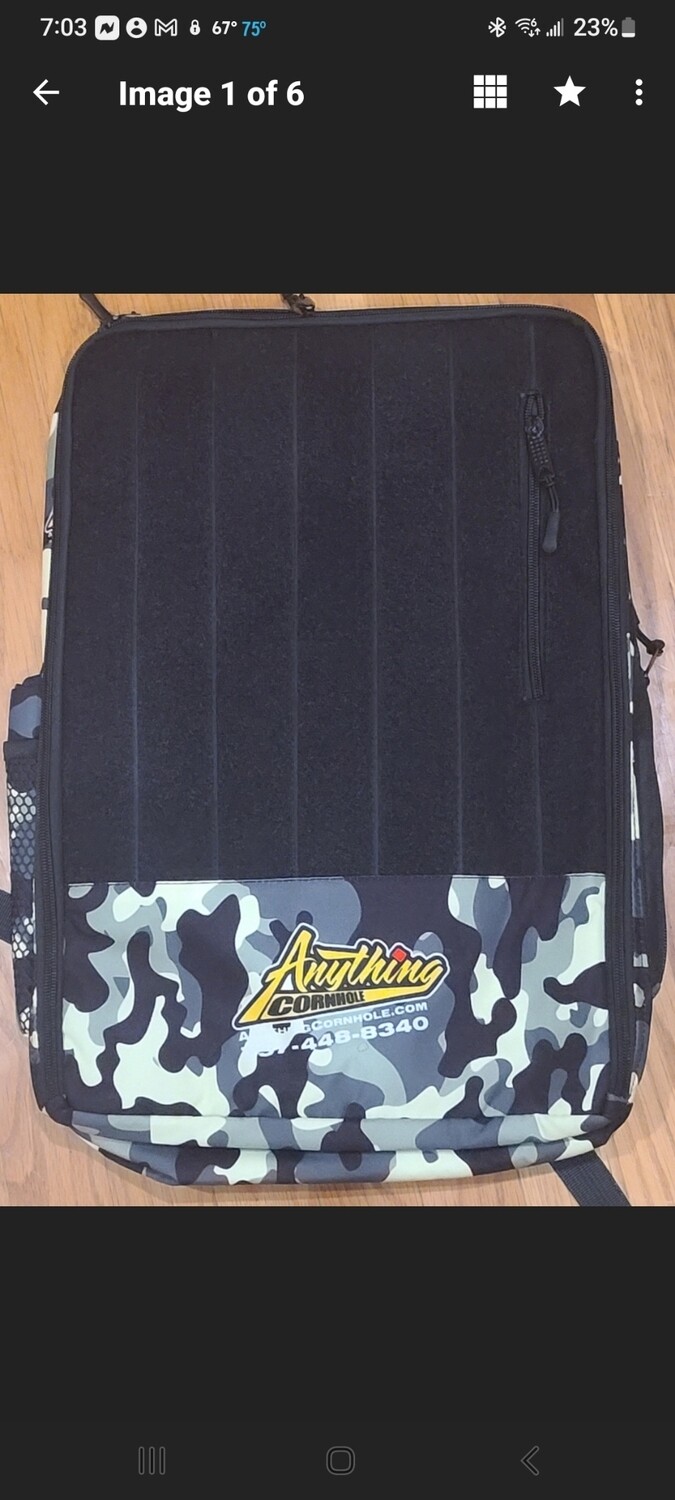 Green Camo 6 Set Divided Backpack