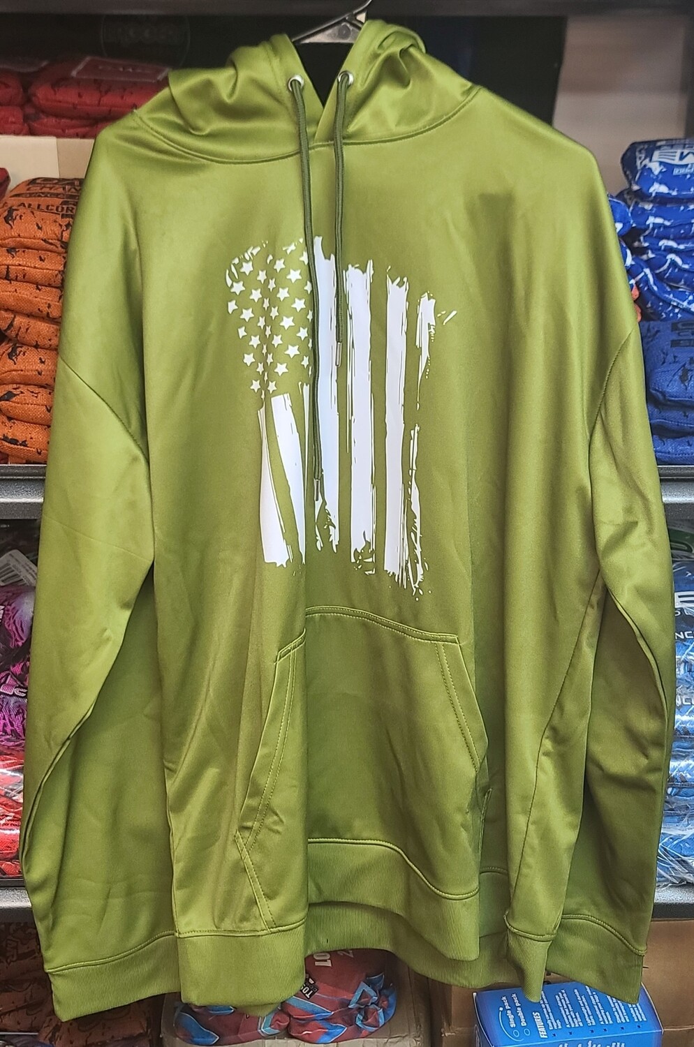 FLAG HOODIE OLIVE