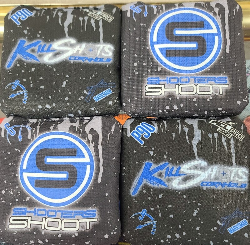 P90 BLACK/BLUE/GRAY BLOOD DRIP