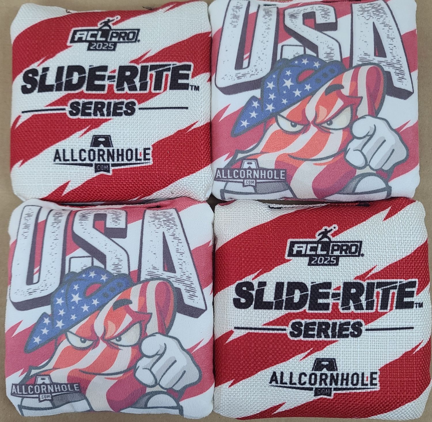 SLIDE RITES USA STRIPED WHITE