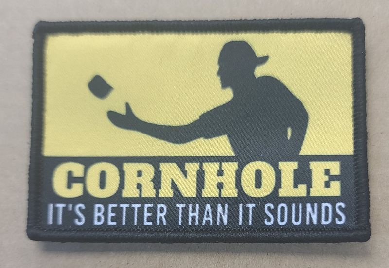 PATCH-CORNHOLE, ITS BETTER THAN IT SOUNDS