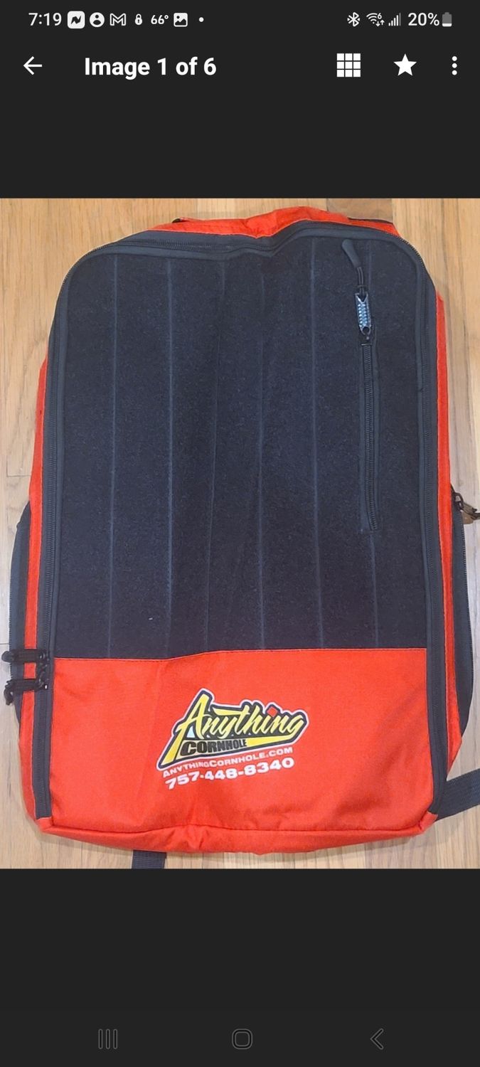 Red 6 Set Divided Backpack