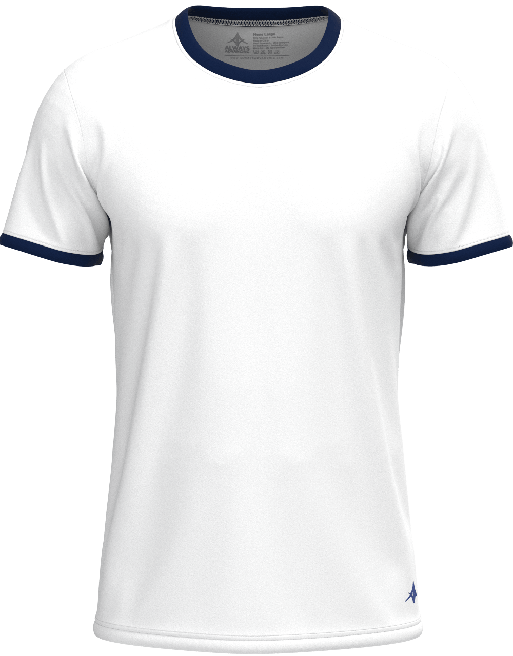 Navy-White Adult Ringer Blend