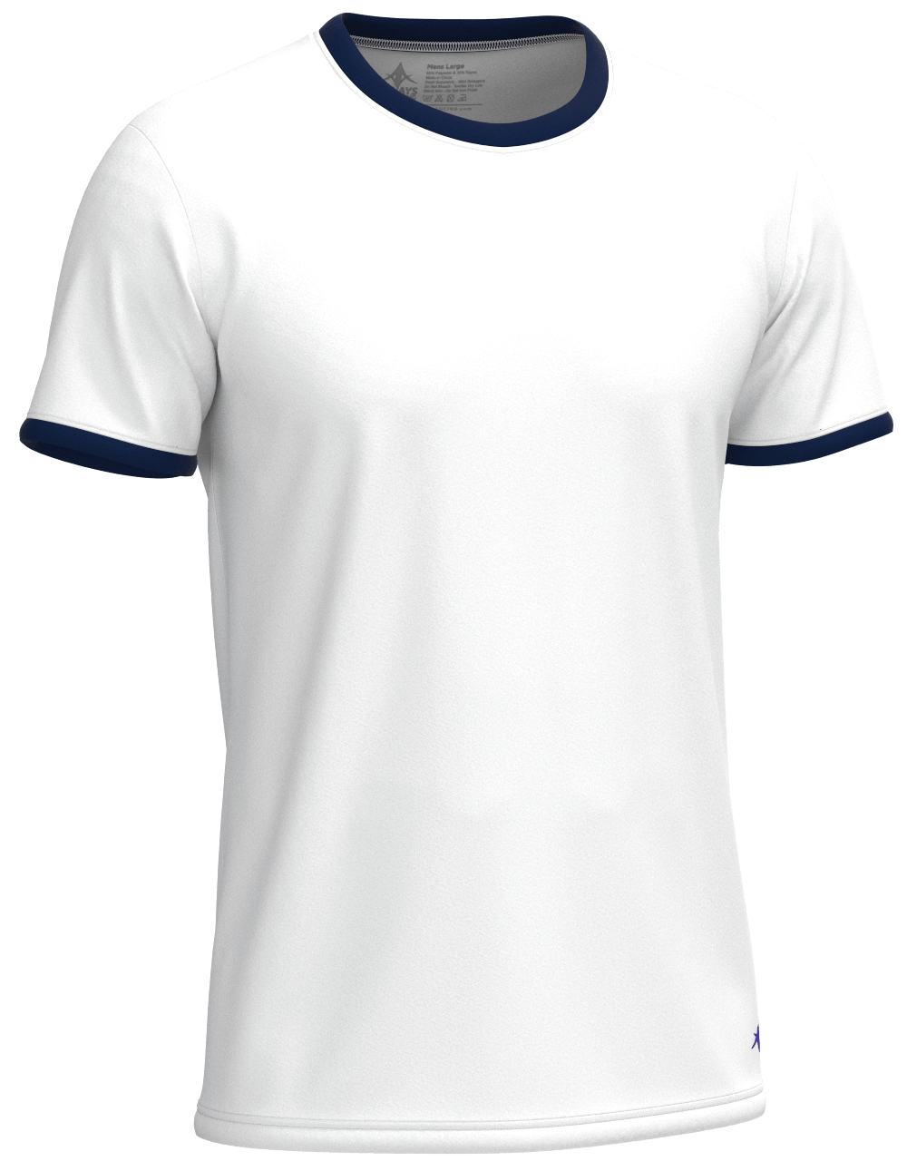 Navy-White Youth Ringer Blend