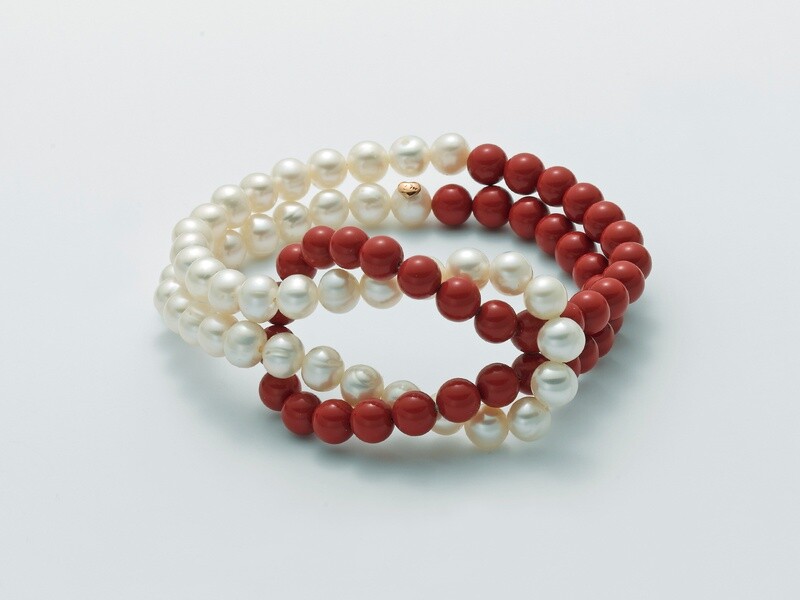 Bracciale di corallo rosso PBR2439 Bracciale di corallo rosso PBR2439