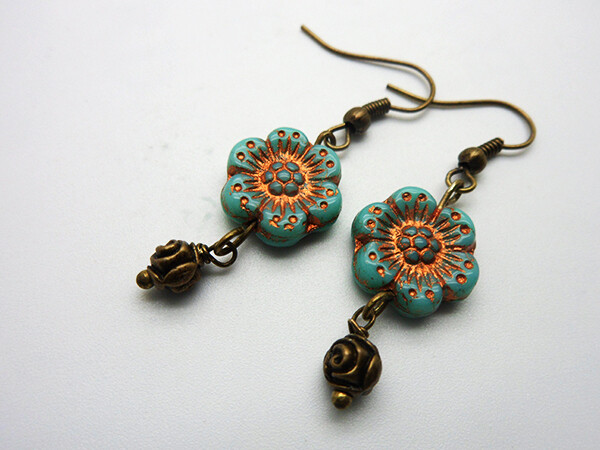 Blue Flower earrings