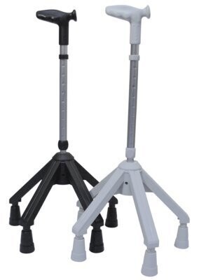 Vierfußgehhilfe Quadro  grau  rechts
