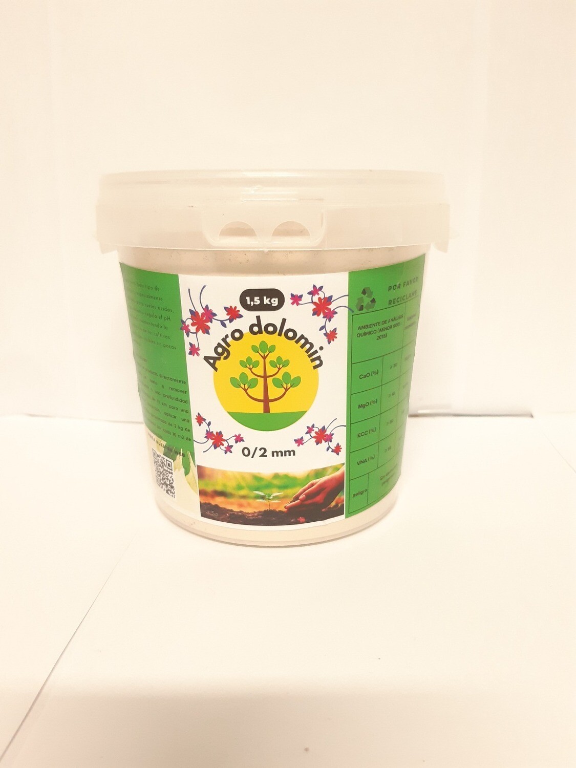 Tarrina Dolomita Agrícola 0/2 mm polvo