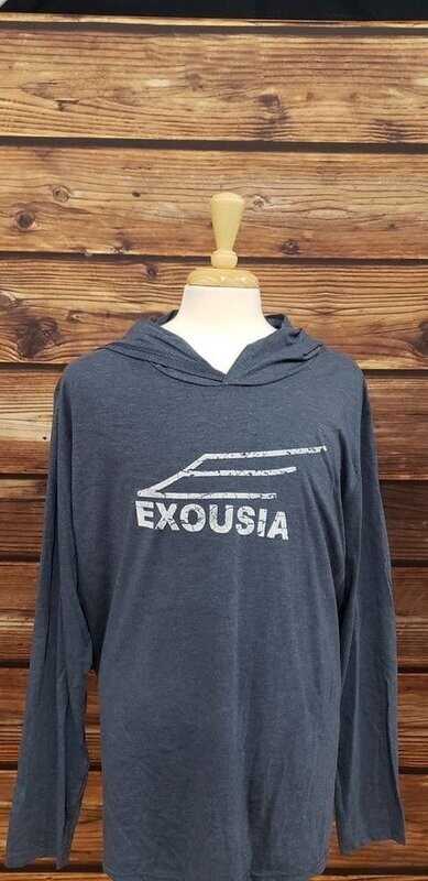 Exousia White and Gold Logo