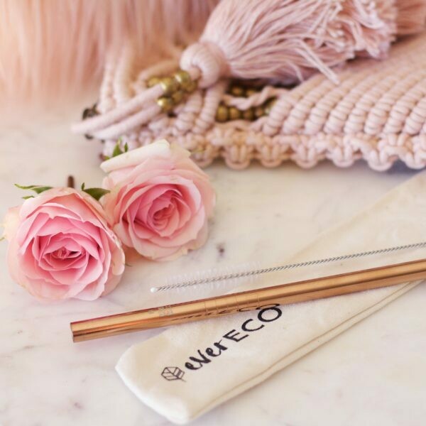 ROSE GOLD METAL STRAW