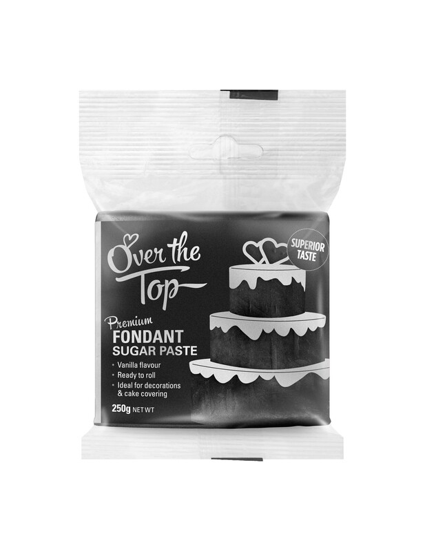 BLACK FONDANT 250G OVER THE TOP