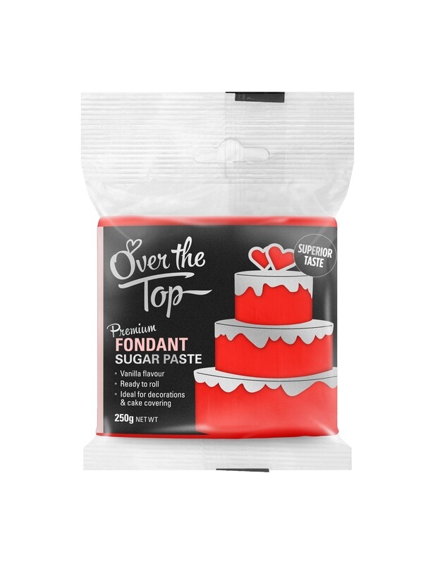 RED FONDANT 250G OVER THE TOP