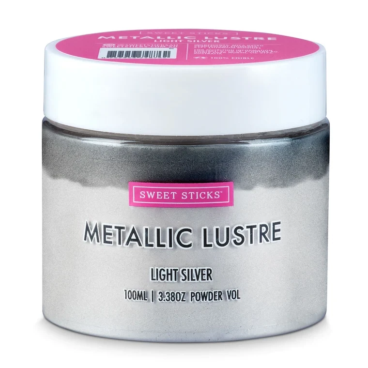 LARGE METALLIC LUSTRE - LIGHT SILVER