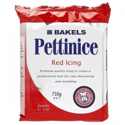 PLASTIC ICING 750G BAKELS RED