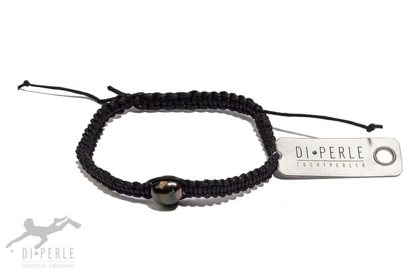 Tahiti Armband Makramee schwarz 21 cm