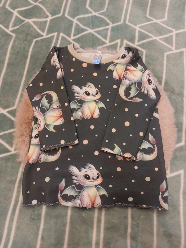 Shirt Motiv Fantasy Drache Baumwollbündchen Unisex