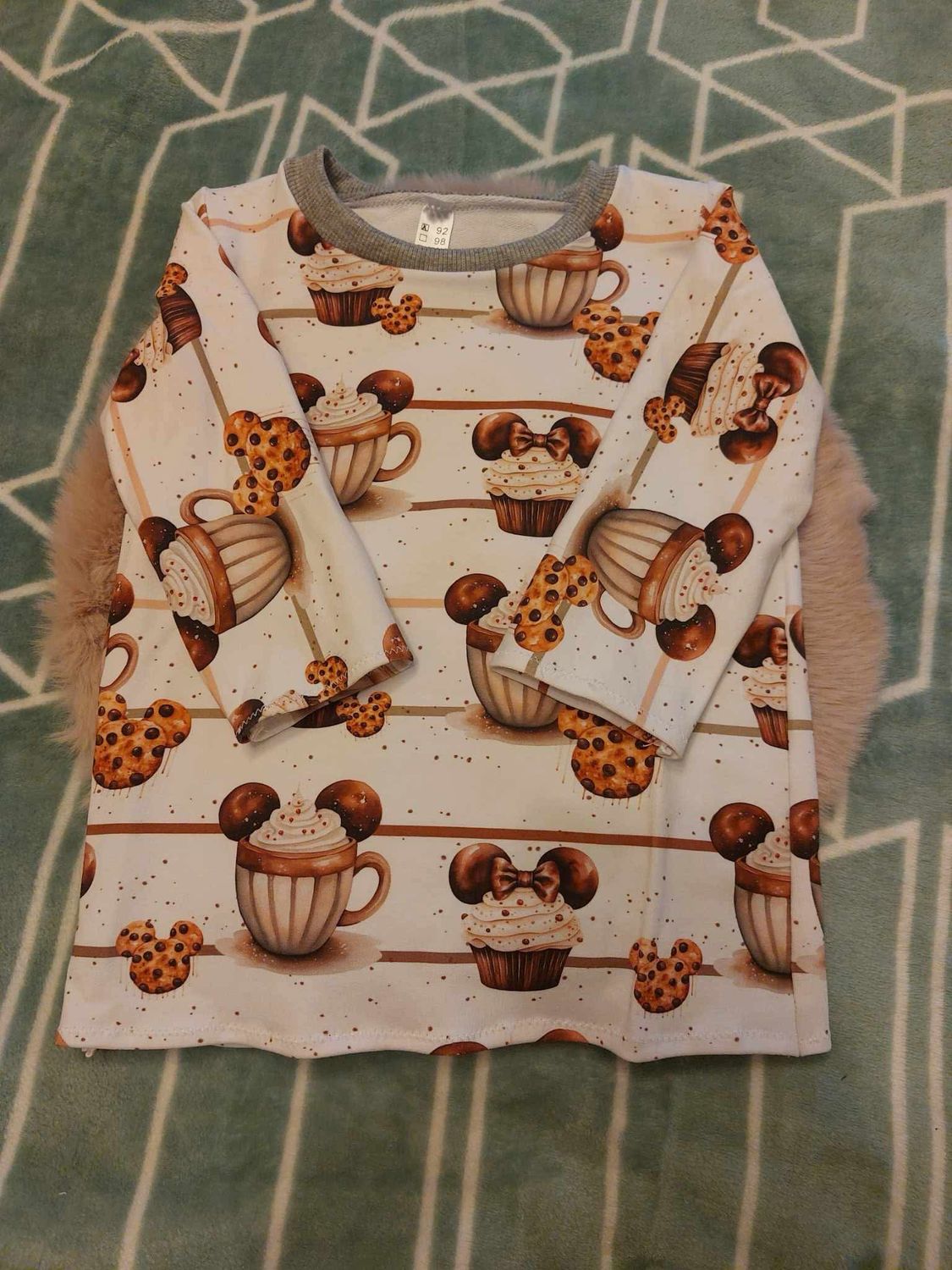 Shirt Motiv Cupcake-Cookies Unisex mit Baumwollbündchen