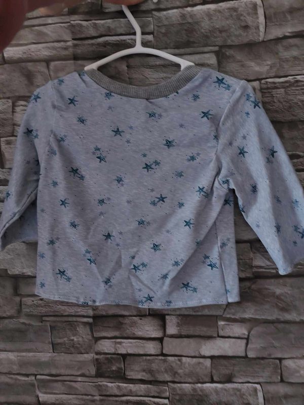 T Shirt Seestern Motiv mit Baumwollbündchen