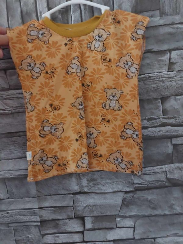 Shirt Bären Motiv Baumwollbündchen