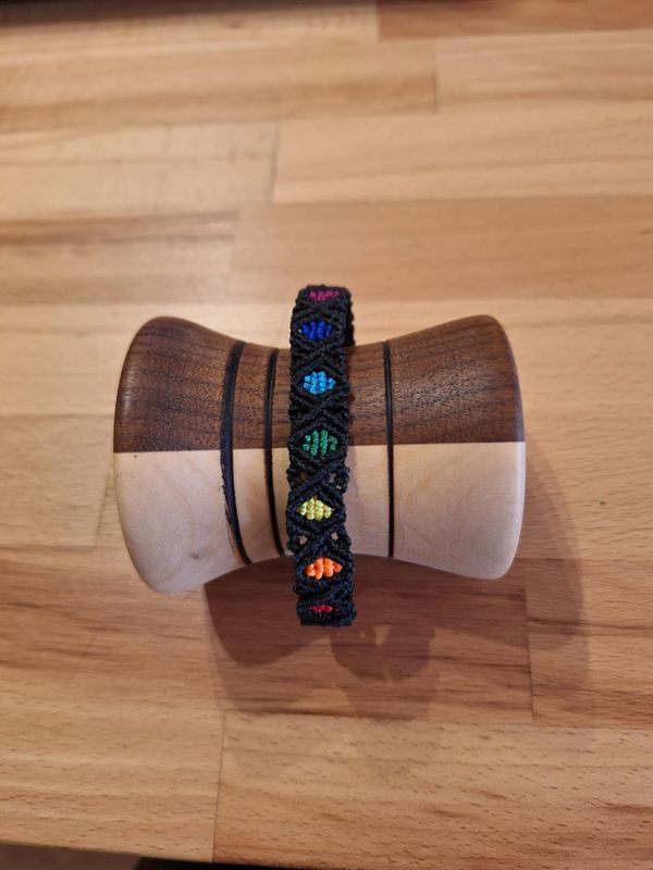 Chakra Armband Schwarz