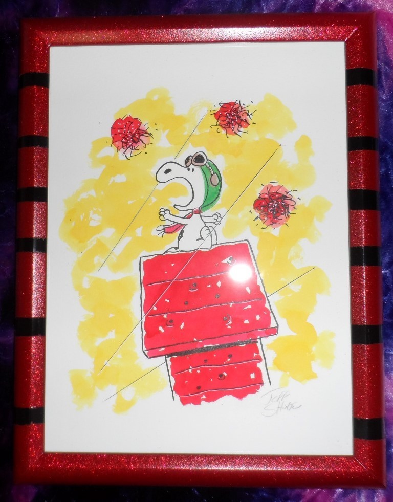 Snoopy as the Flying Ace -Art Print w/Frame