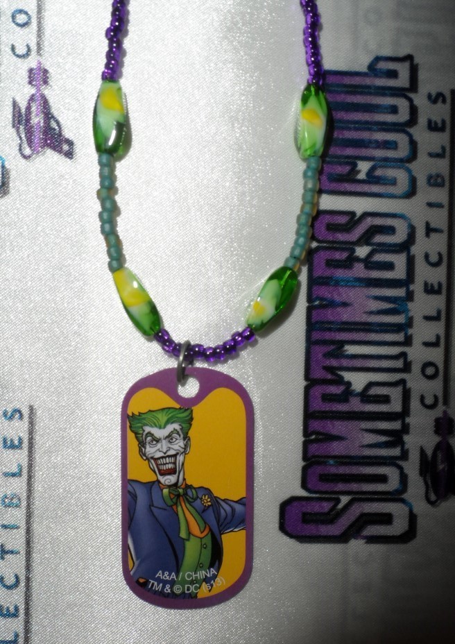 The Joker Dog Tag Beaded Necklace