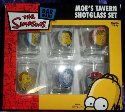 The Simpsons -Moe&#39;s Tavern Shotglass Set