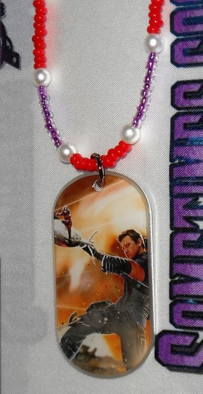 Captain America : Civil War Hawkeye & Ant-Man Dog Tag Beaded Necklace