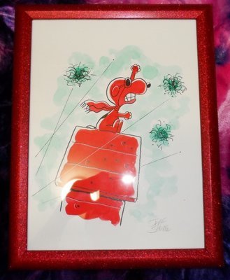 Snoopy as the Flying Ace -Art Print w/Frame