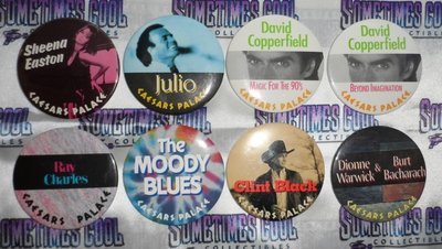 Caesars Palace Entertainment Button Collection
