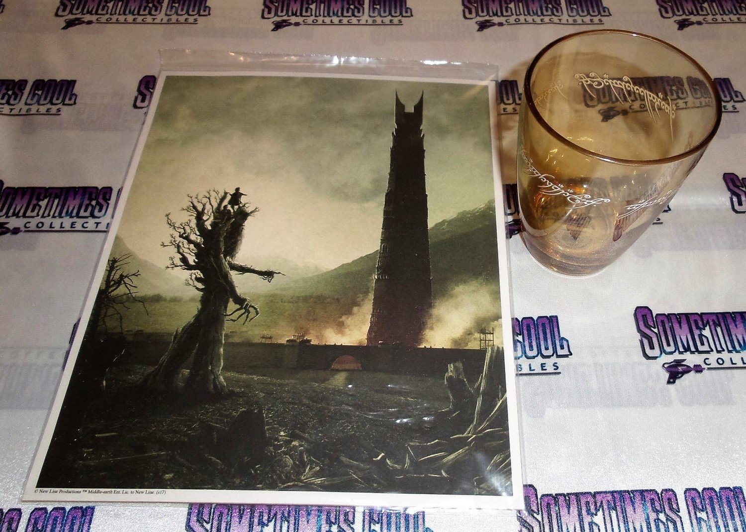 Lord of the Rings Print & Glass Set
