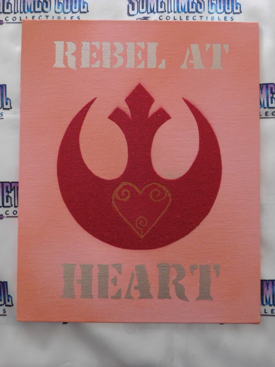 Rebel at Heart Painting in Pink