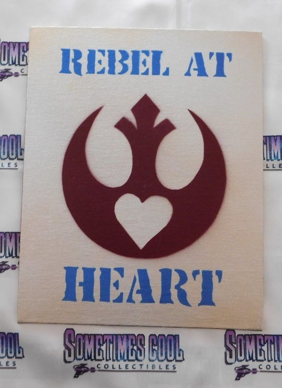 Rebel at Heart Painting in Silver