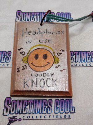 Mini Sign : HEADPHONES IN USE/SLEEPING
