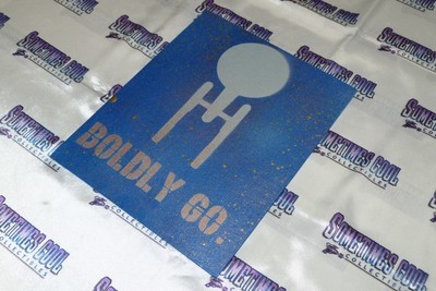 &quot;BOLDLY GO&quot; : STAR TREK painting (Gold &amp; Silver)