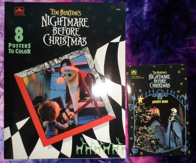 Nightmare Before Christmas Coloring Poster &amp; Activity Books
