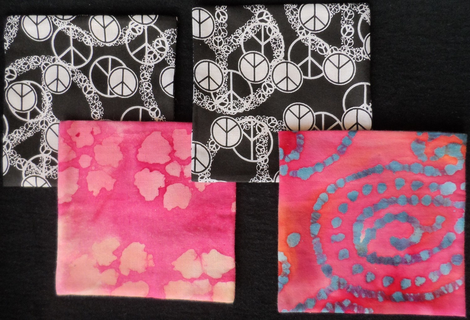 Coasters/Trivets - Peace Sign & Pink Tie-Dye