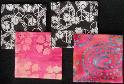 Coasters/Trivets - Peace Sign &amp; Pink Tie-Dye