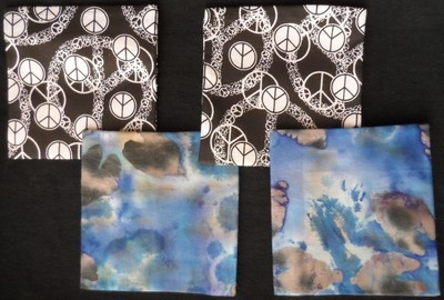 Coasters/Trivets - Peace &amp; Tie-Dye Blue