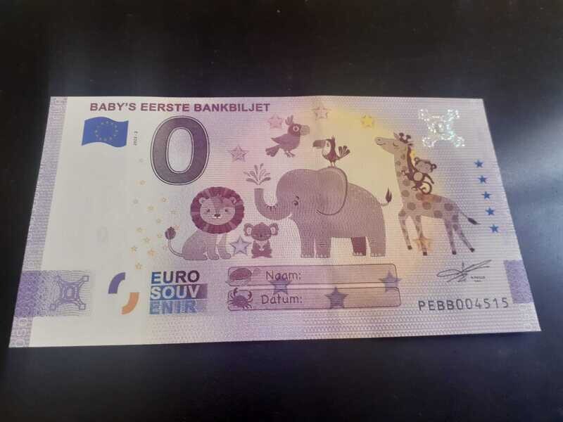 BABY&#39;S EERSTE BANKBILJET